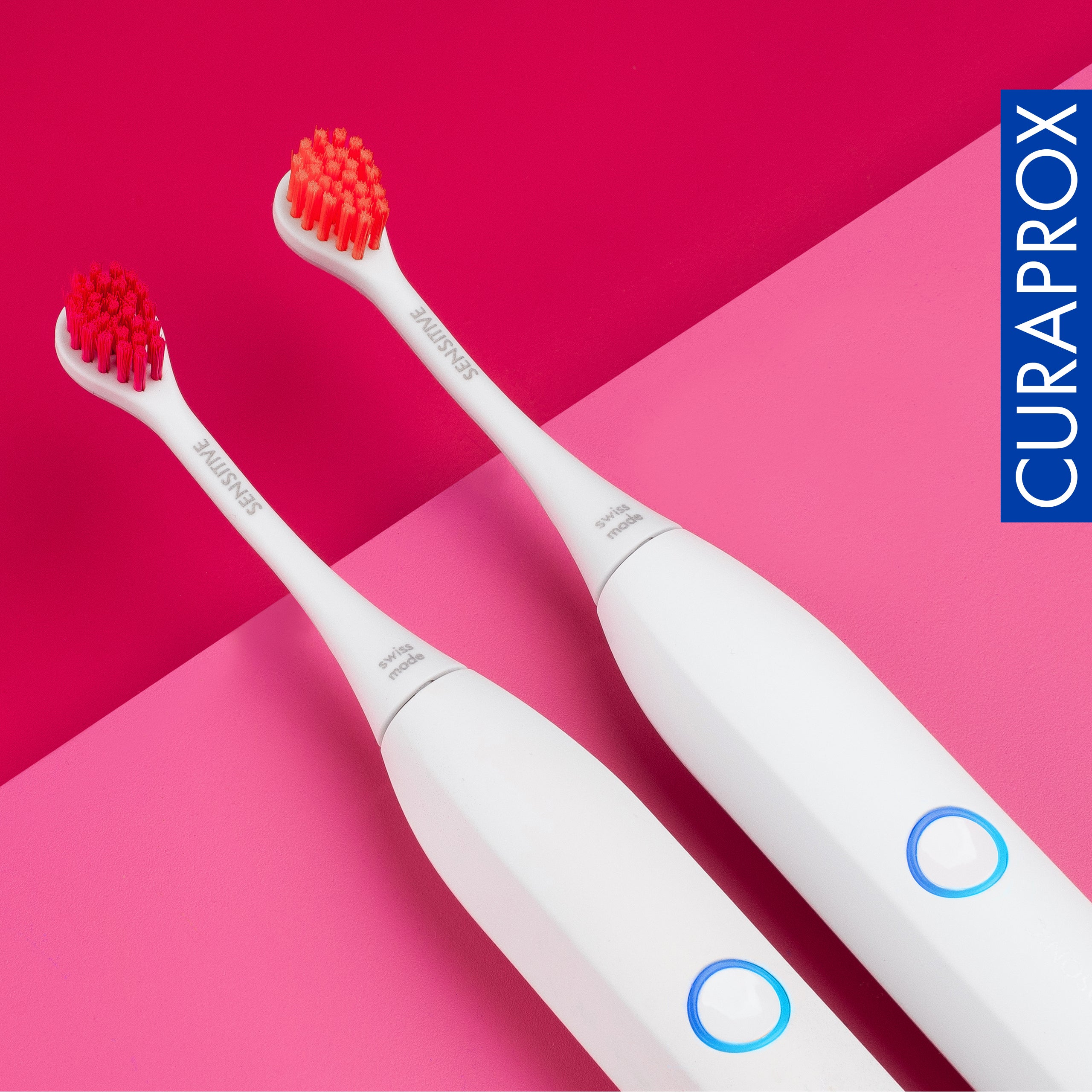 Curaprox Brushhead Sensitive, magenta/orange, 2 pcs