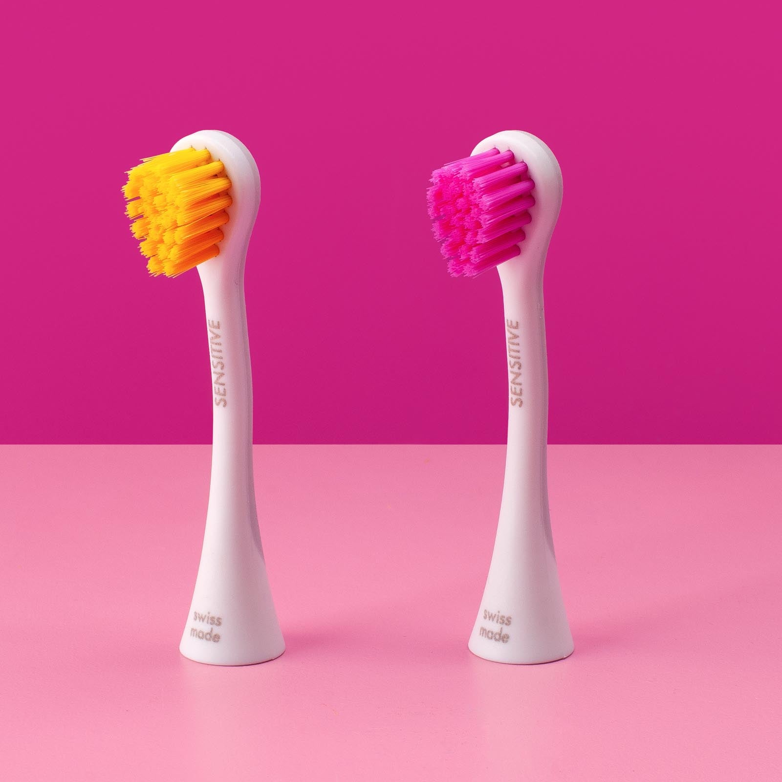 Rainbow brush head sensitive yellow/pink, 2 pcs