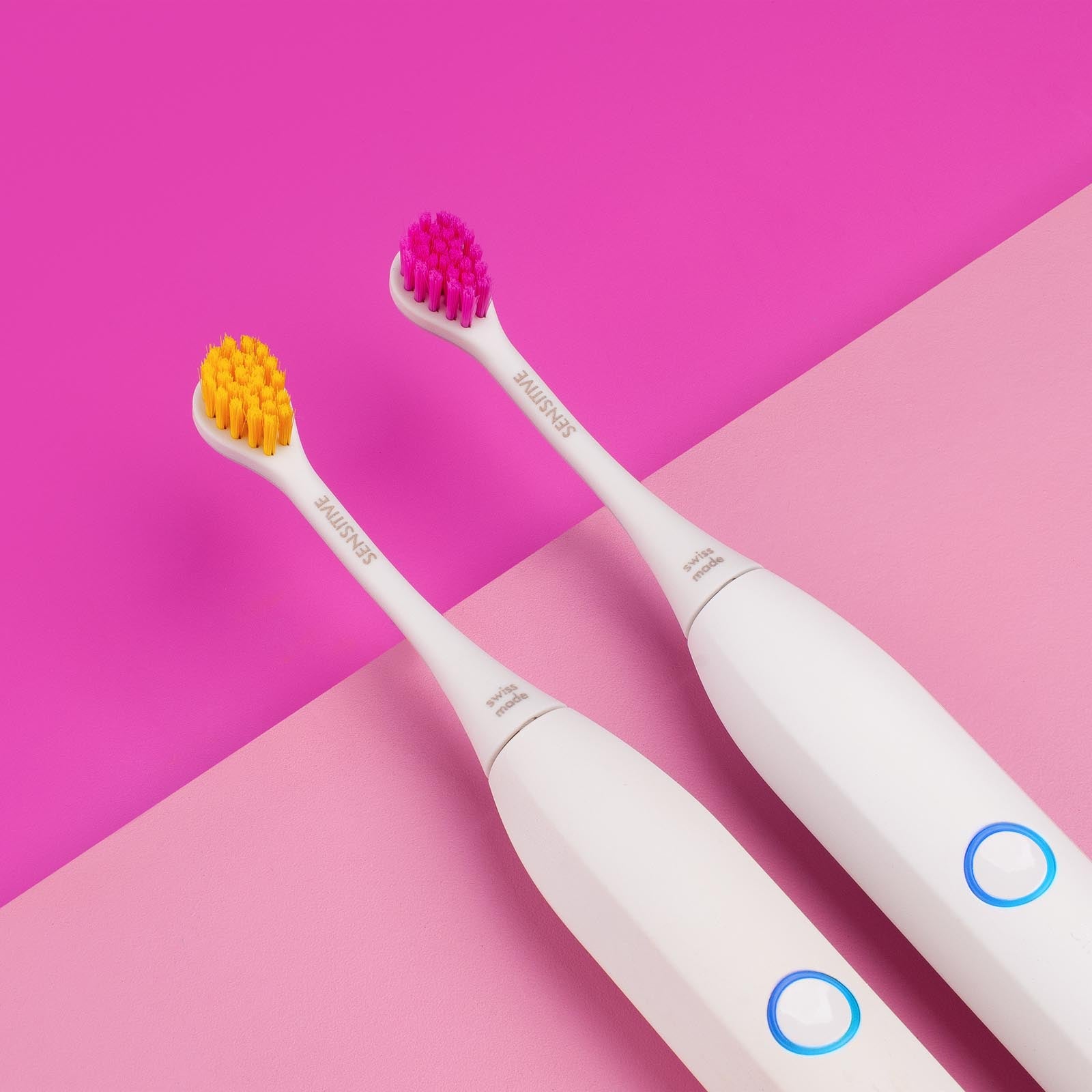 Rainbow brush head sensitive yellow/pink, 2 pcs