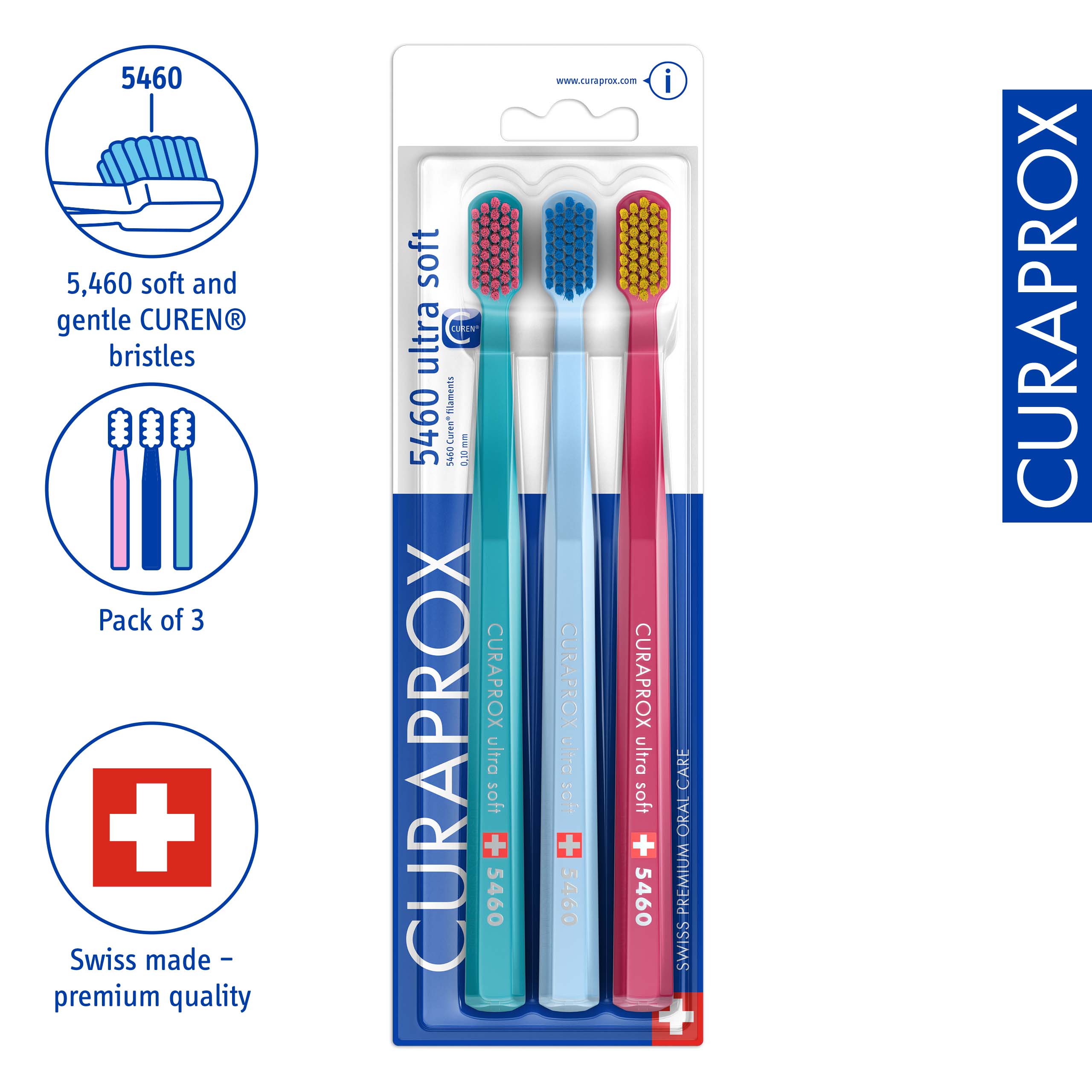 Curaprox CS 5460, three pack