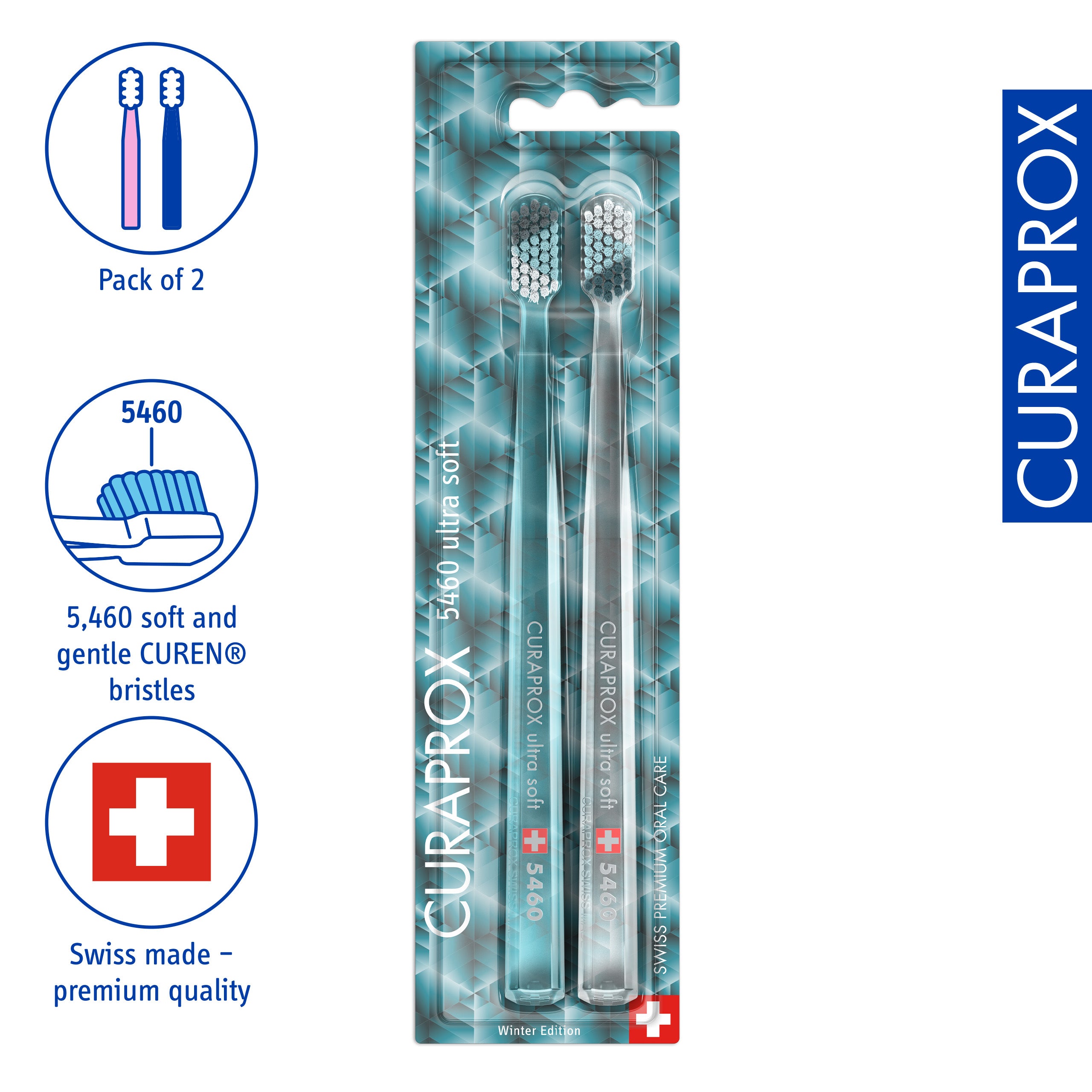 Curaprox CS 5460 Winter Edition 2022, 2 pcs