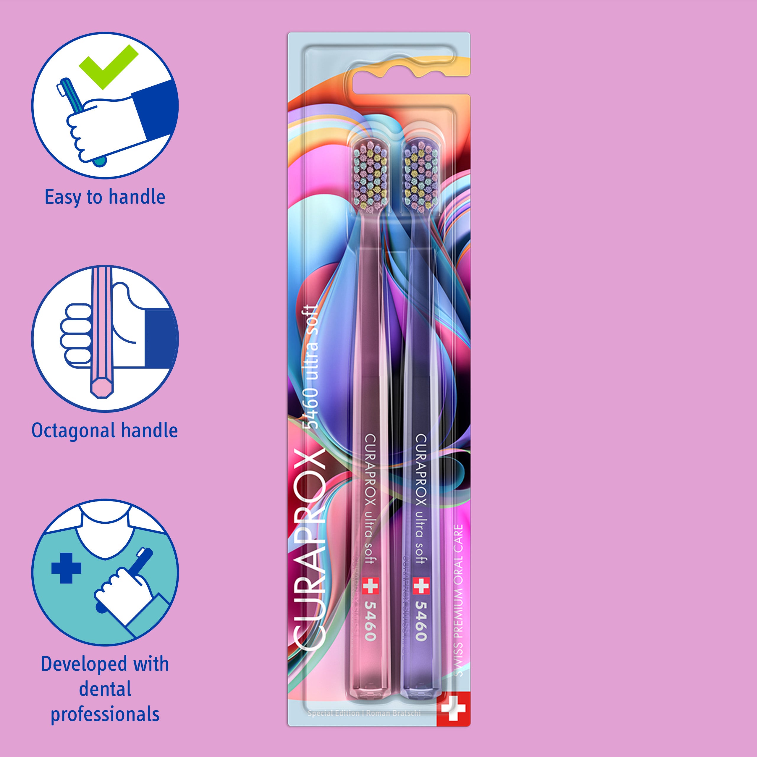 Curaprox CS 5460 Colorful Curls Edition, 2 pcs