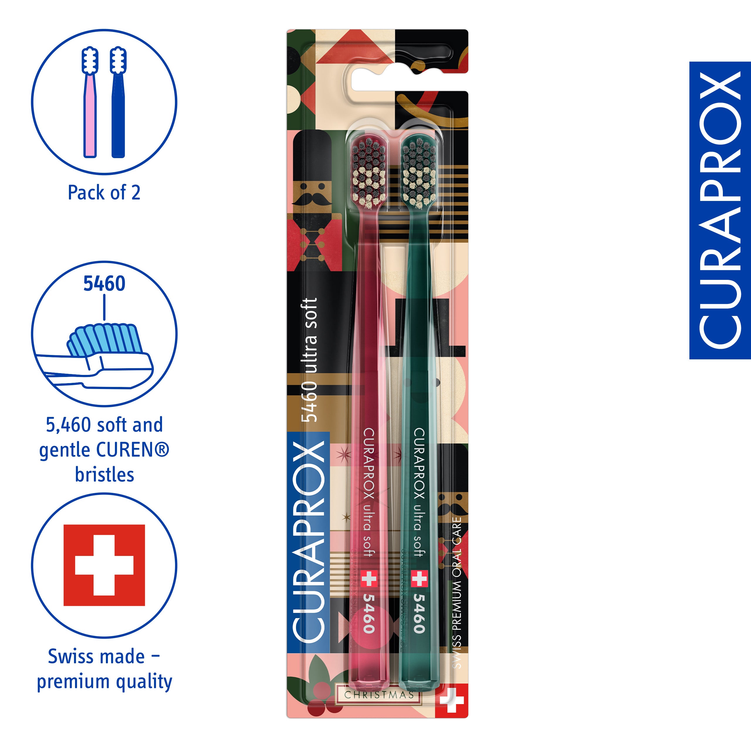 Curaprox CS 5460 Christmas Edition 2023, 2 pcs