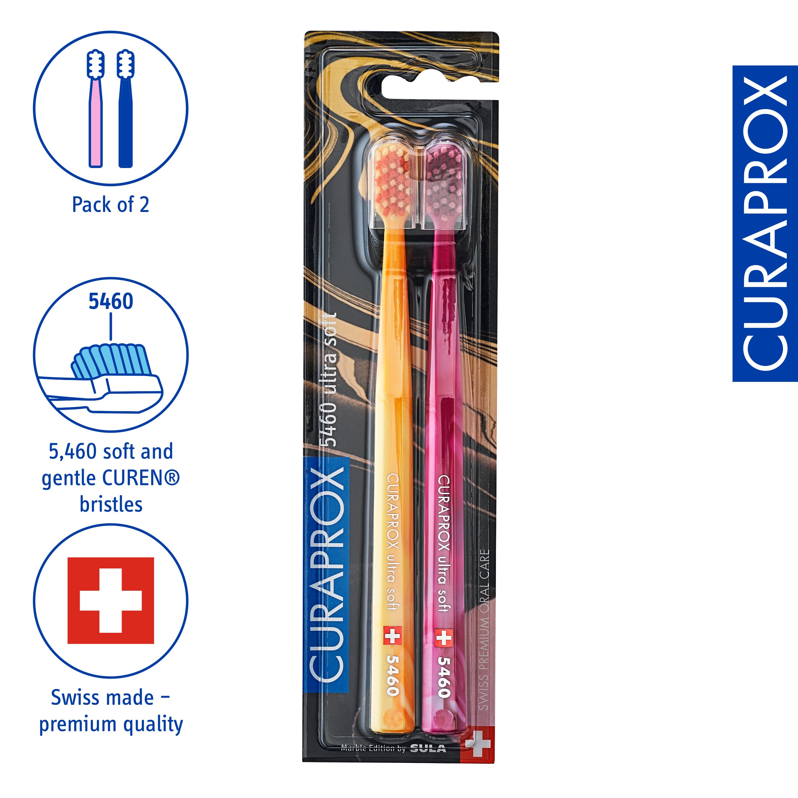Curaprox CS 5460 Marble Edition, 2 pcs