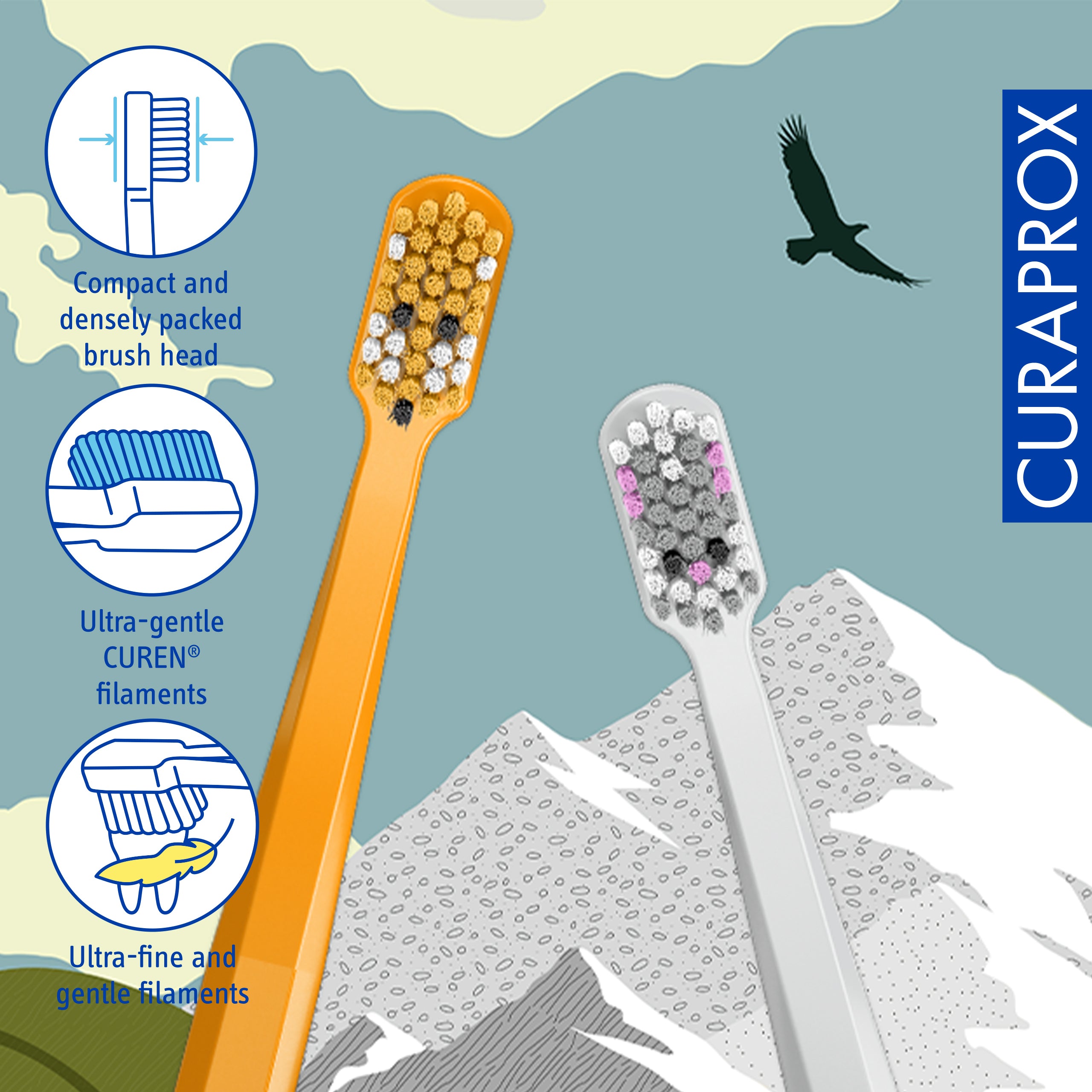 Curaprox CS 5460 Fox and Bunny Edition 2024, 2 pcs