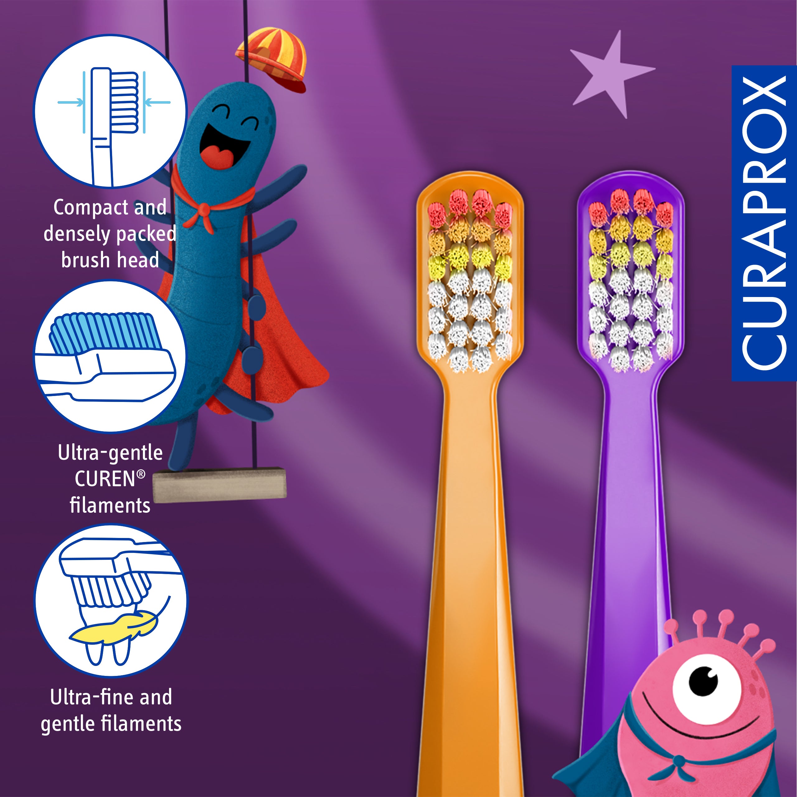 Curaprox CS 5460 Kids Superheroes Edition 2024, 2 pcs