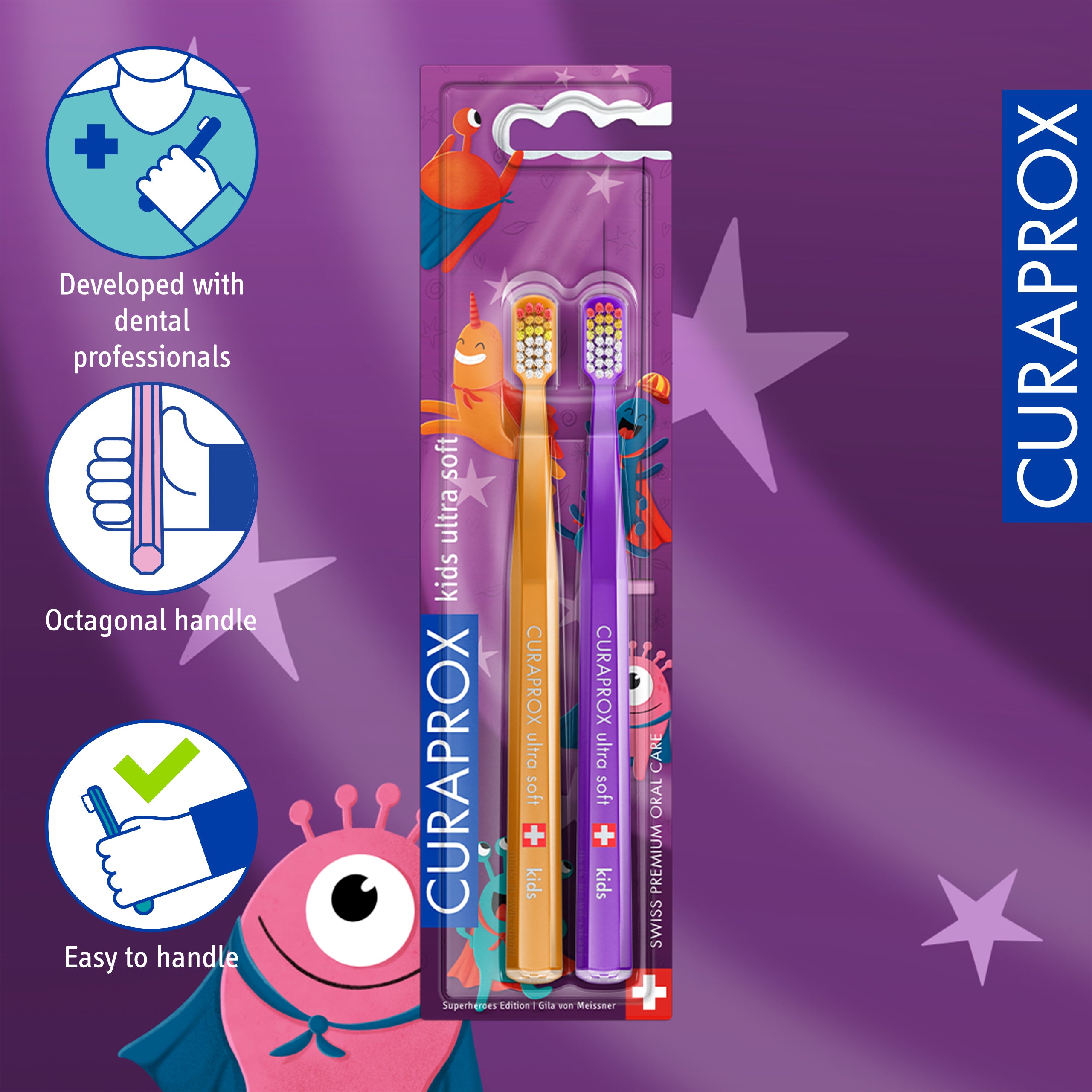 Curaprox CS 5460 Kids Superheroes Edition 2024, 2 pcs