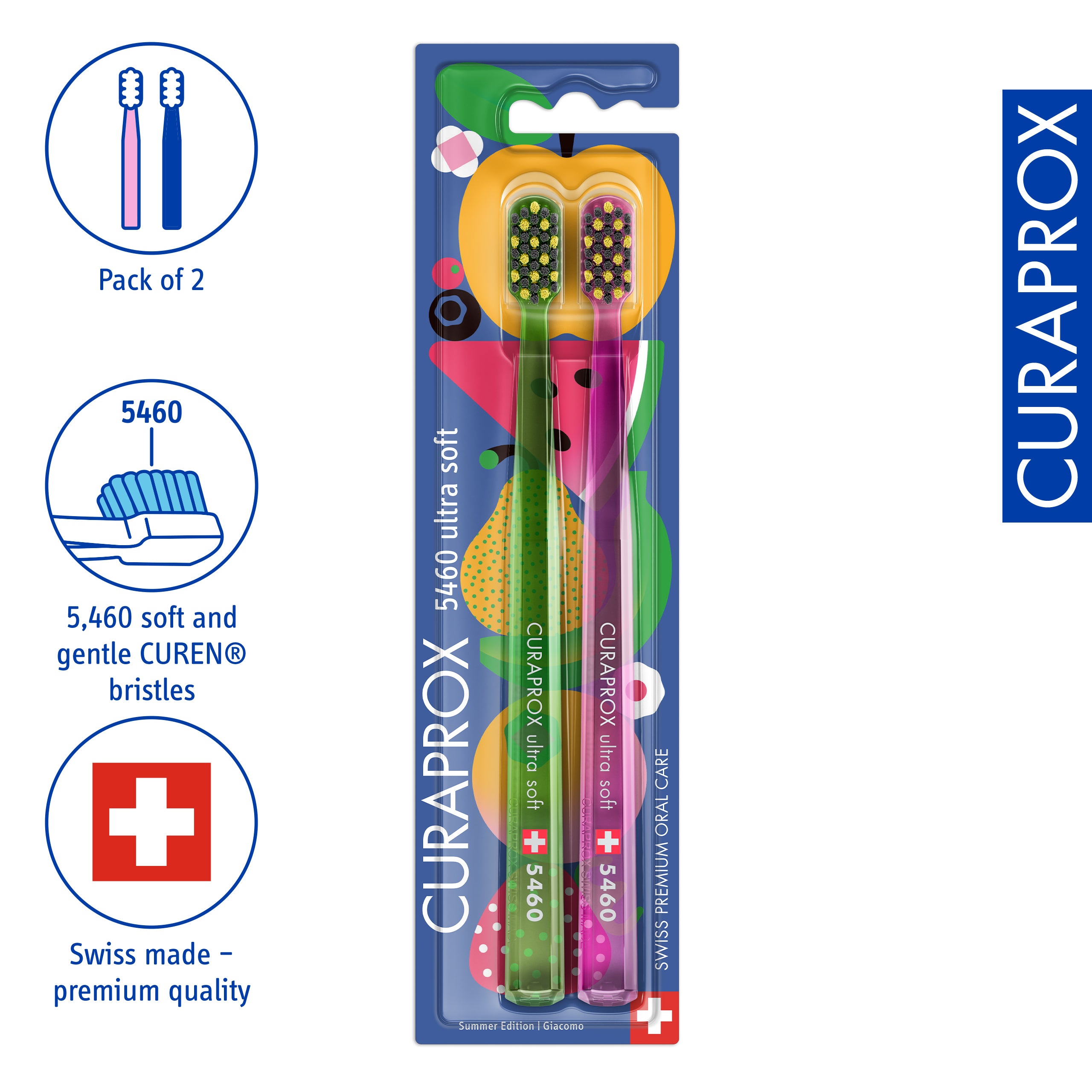 Curaprox CS 5460 Summer Edition 2025, 2 pcs